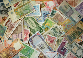 Fototapeta na wymiar egzotyczne banknoty
