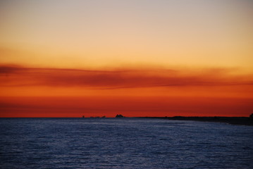 Fototapeta na wymiar sunset over the gulf of mexico