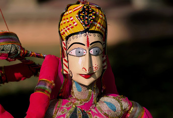 india, jaipur: marionnette