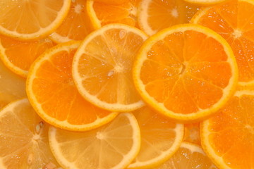orange and lemon slices