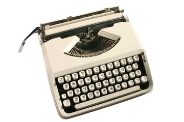 old cream colored typewriter