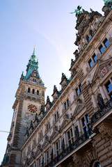 Fototapeta na wymiar Przód cityhall Hamburgu