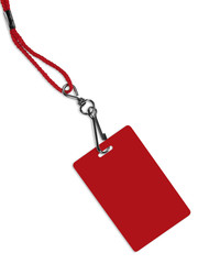 Fototapeta premium blank red badge with copy space (+ clipping path)