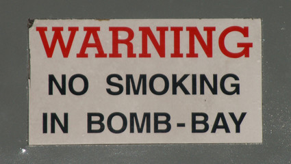 no smoking in bomb-bay