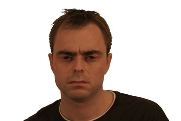 casual man's face with expression