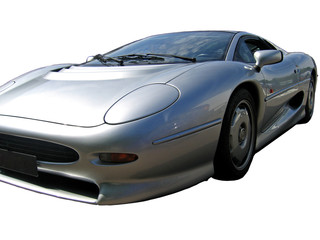 Obraz premium side of silver supercar