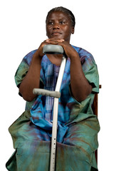 invalid old african woman
