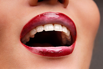 Naklejka premium beauty and healthy teeht.