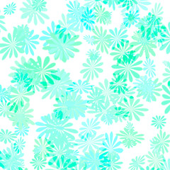 blue floral gift paper