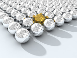 chromium spheres array