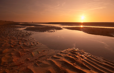 sunset evening on the beach