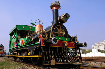 india: old steam train