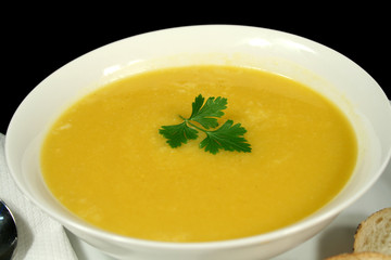 pumpkin soup with parsley