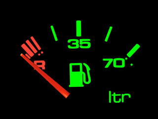 petrol meter.