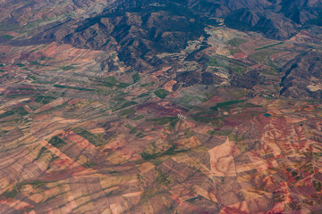 aerial view of rural spain