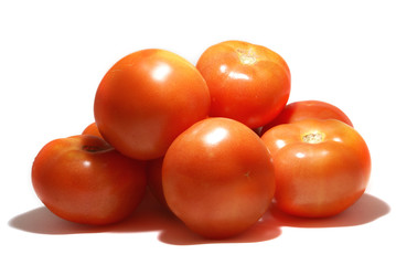 tomatoes isolated on white