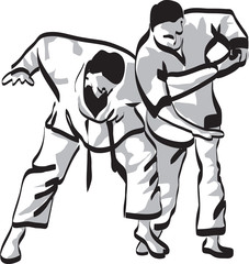 combat de ju-jitsu