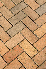 close up of a modern cobblestone street.