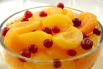 dessert with apricots.