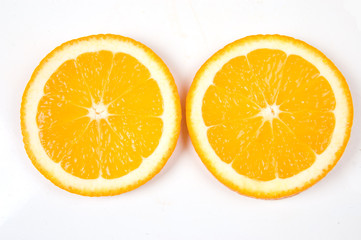 two orange slices