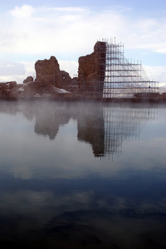 ruins near the lake