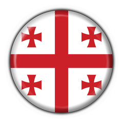 Obraz premium bottone bandiera georgia button flag