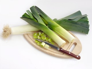 to cut leeks