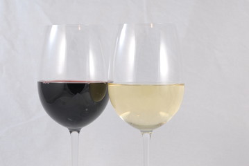 red and white wine