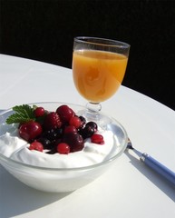 petit déjeuner au jardin