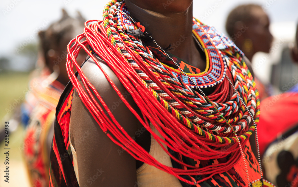 Wall mural african jewellery