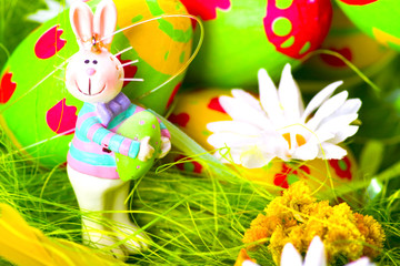 easter bunny and eggs