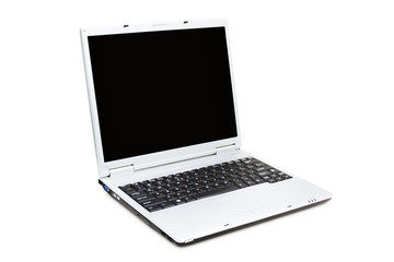 opened laptop (isolated on white)