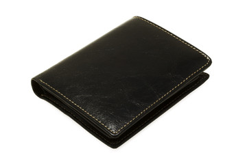 leather purse (isolated on white)