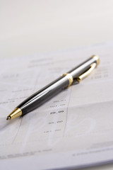 relevé de compte & stylo