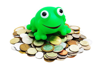 greedy for money (isolated on white)