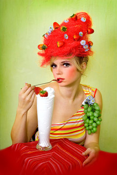 glamour strawberry girl