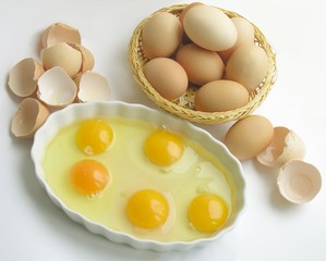 hens' eggs