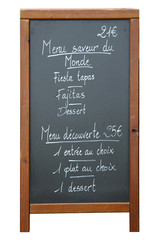 menu de restaurant - restaurant board
