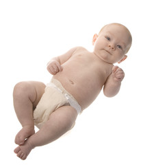 newborn in diaper