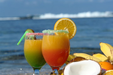 cocktail et fruits