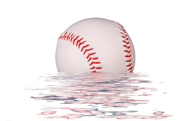 baseball in water