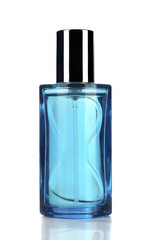 blue perfume bottle
