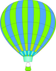 Naklejka premium hot air balloon striped