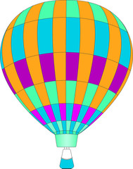 Fototapeta premium hot air balloon yellow