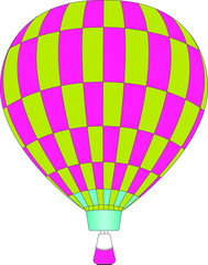 Fototapeta premium hot air balloon checkered
