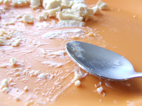 crumbs on plate 1