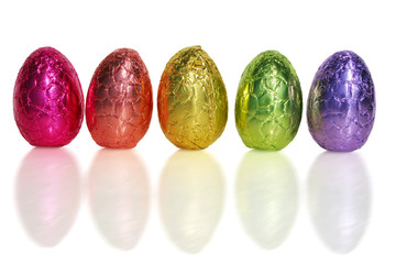 oeufs de pâques colorés