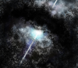 stella pulsar con nubi e polveri © ordus