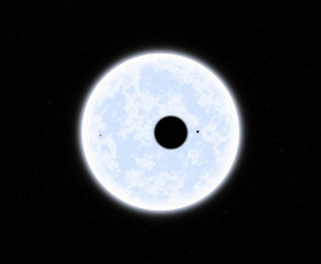 pianeta con lune in transito © ordus