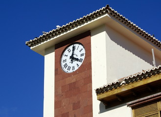 clock tower in san sebastian,la gomera